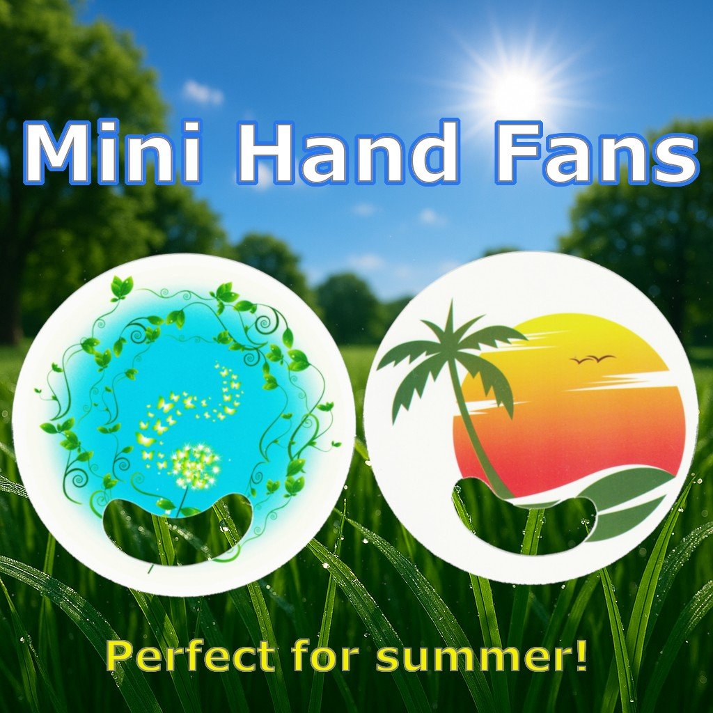 Tropical and floral reusable hand fans